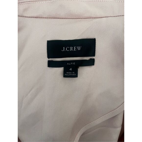 J. Crew Alfie Pink Tencel Long Sleeve Blazer Jacket Single Button‎ Size 4 - Picture 2 of 6
